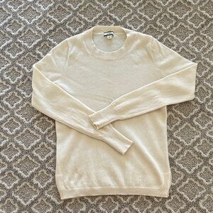 J Crew 100% cashmere cream sweater